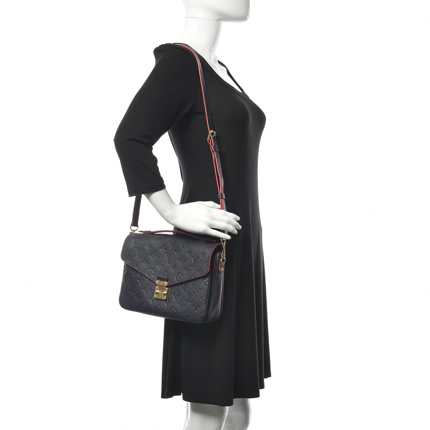 Louis Vuitton Empreinte Pochette Metis Marine Rouge 2 of 11