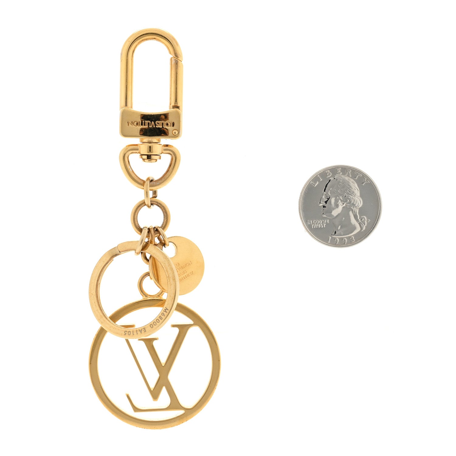 Louis Vuitton LV Circle Bag Charm Key Holder Gold 2 of 3