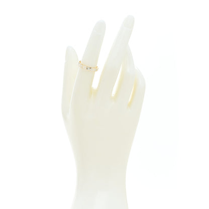 Foundrae 18K Yellow Gold Champleve Enamel Thin Amate Love Band Ring 52 6 White 2 of 5