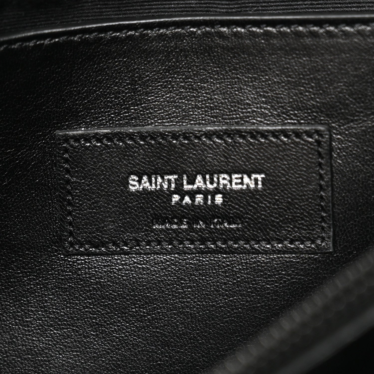 Saint Laurent Grain De Poudre Medium West Hollywood Monogram Fold-Over Black 6 of 14