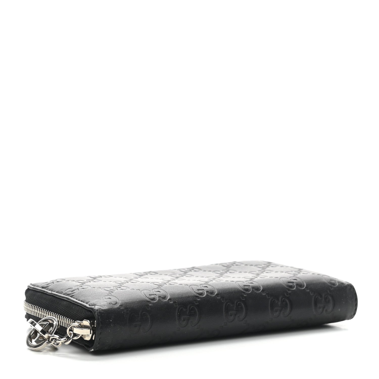Gucci Guccissima Twins Zip Around Wallet Black 4 of 8