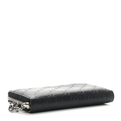 Gucci Guccissima Twins Zip Around Wallet Black 4 of 8
