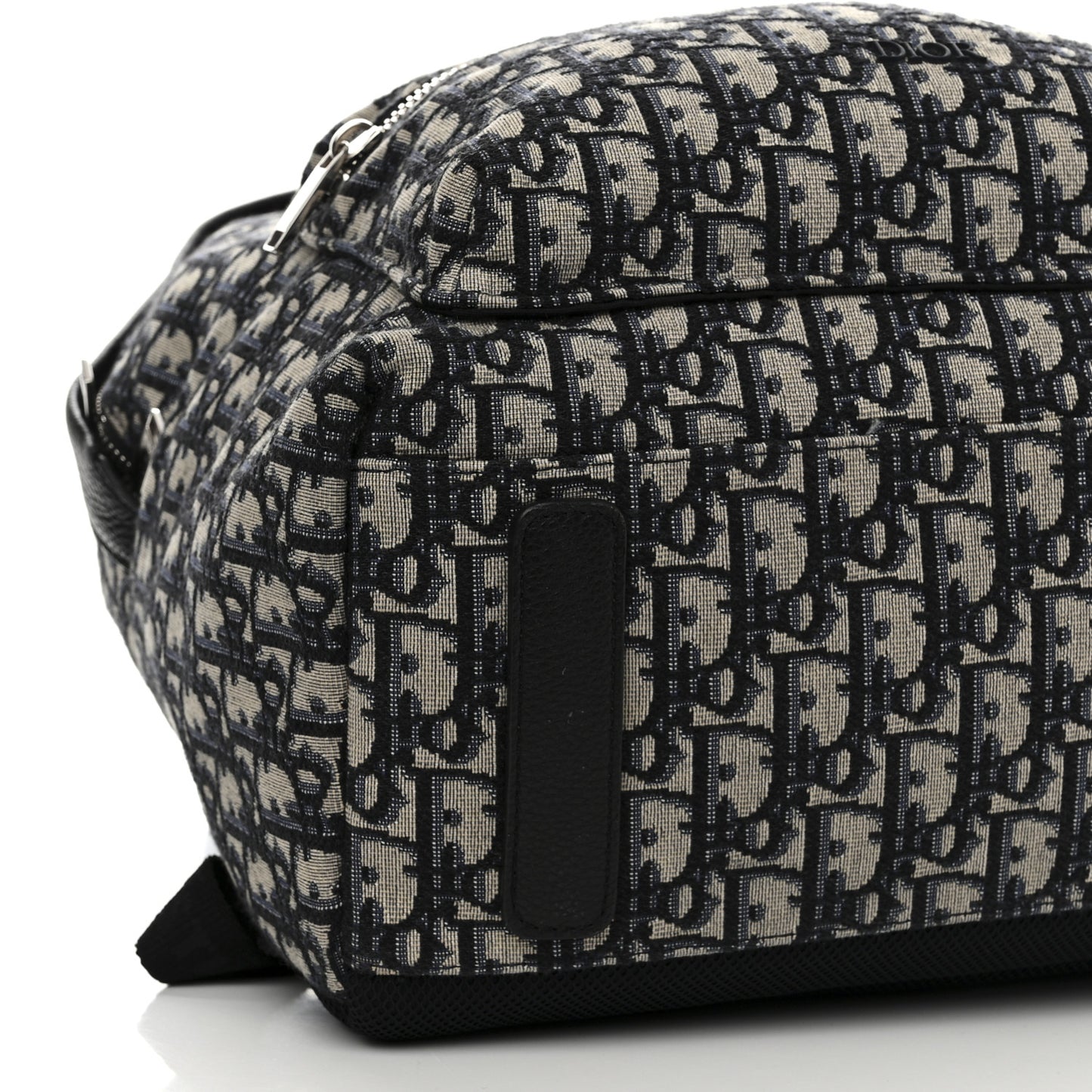 Oblique Calfskin Rider Backpack Beige Black