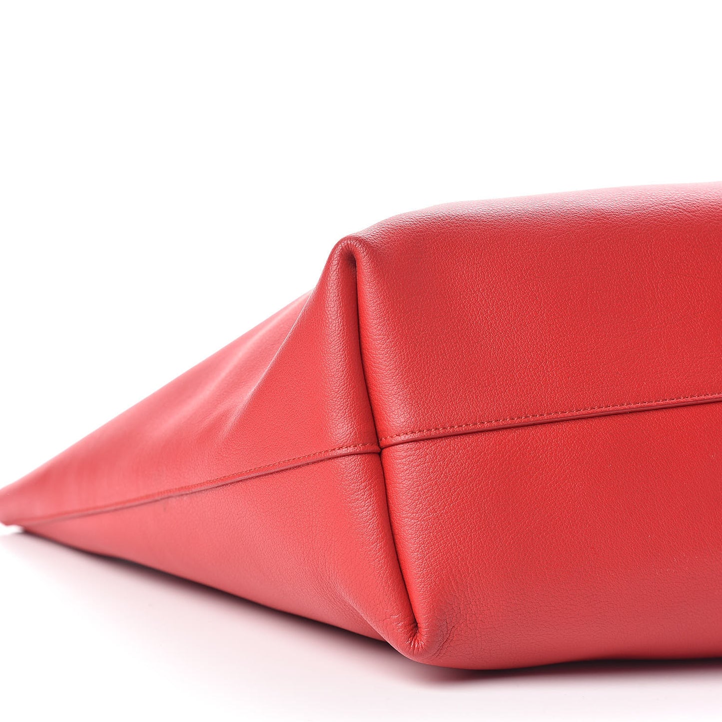 Calfskin Large Shopping Tote Red