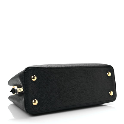 Louis Vuitton Taurillon Studded Sol Capucines PM Black 4 of 7