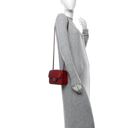 Chanel Snakeskin Mini Square Flap Red 2 of 11