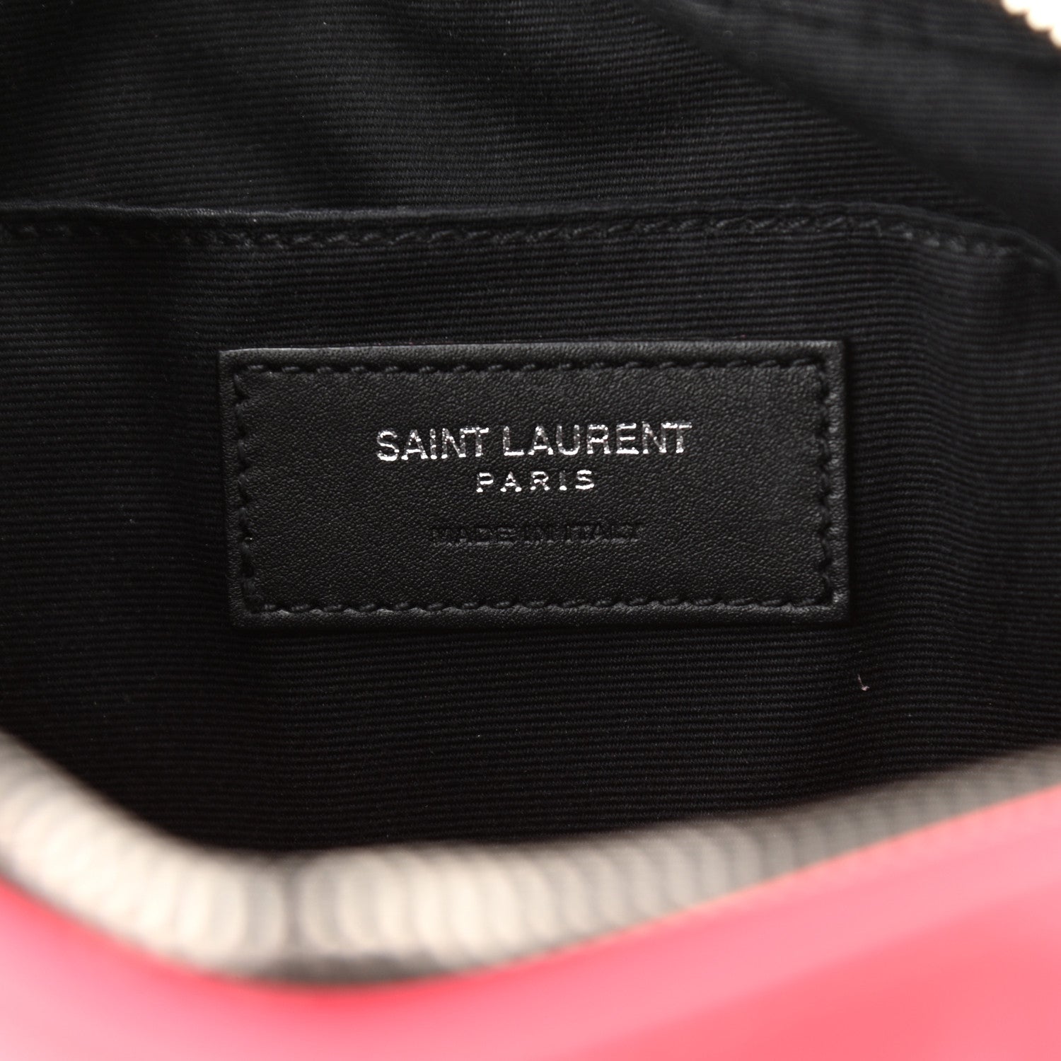 Saint Laurent Patent Calfskin Matelasse Monogram Lou Camera Bag Neon Pink 6 of 12