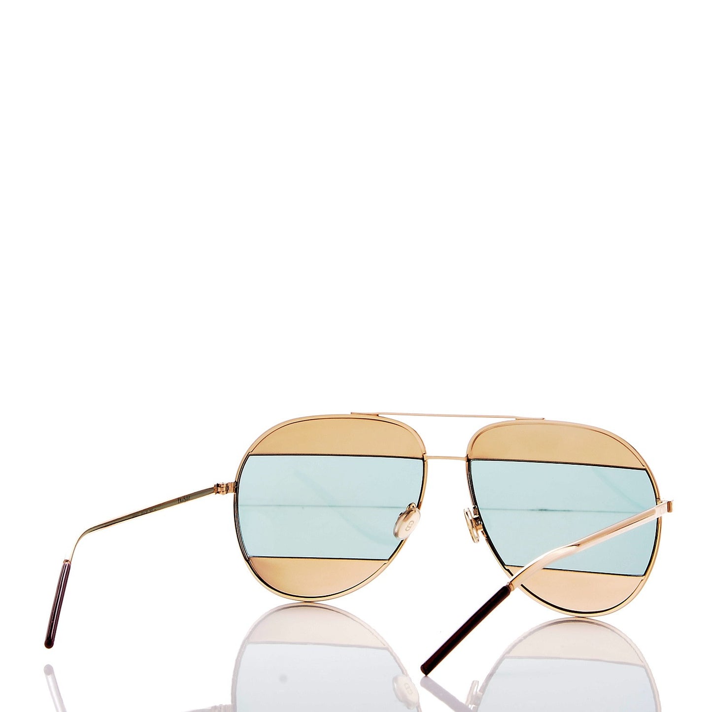 Split 1 Aviator Sunglasses Rose Gold