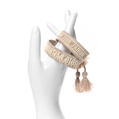 Christian Dior Woven Cotton J'Adior Friendship Bracelet Set Pink 2 of 3
