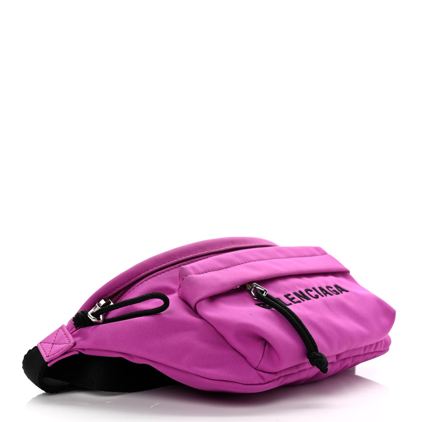 Sport Nylon Logo Embroidered Small Wheel Beltpack Fuchsia Black