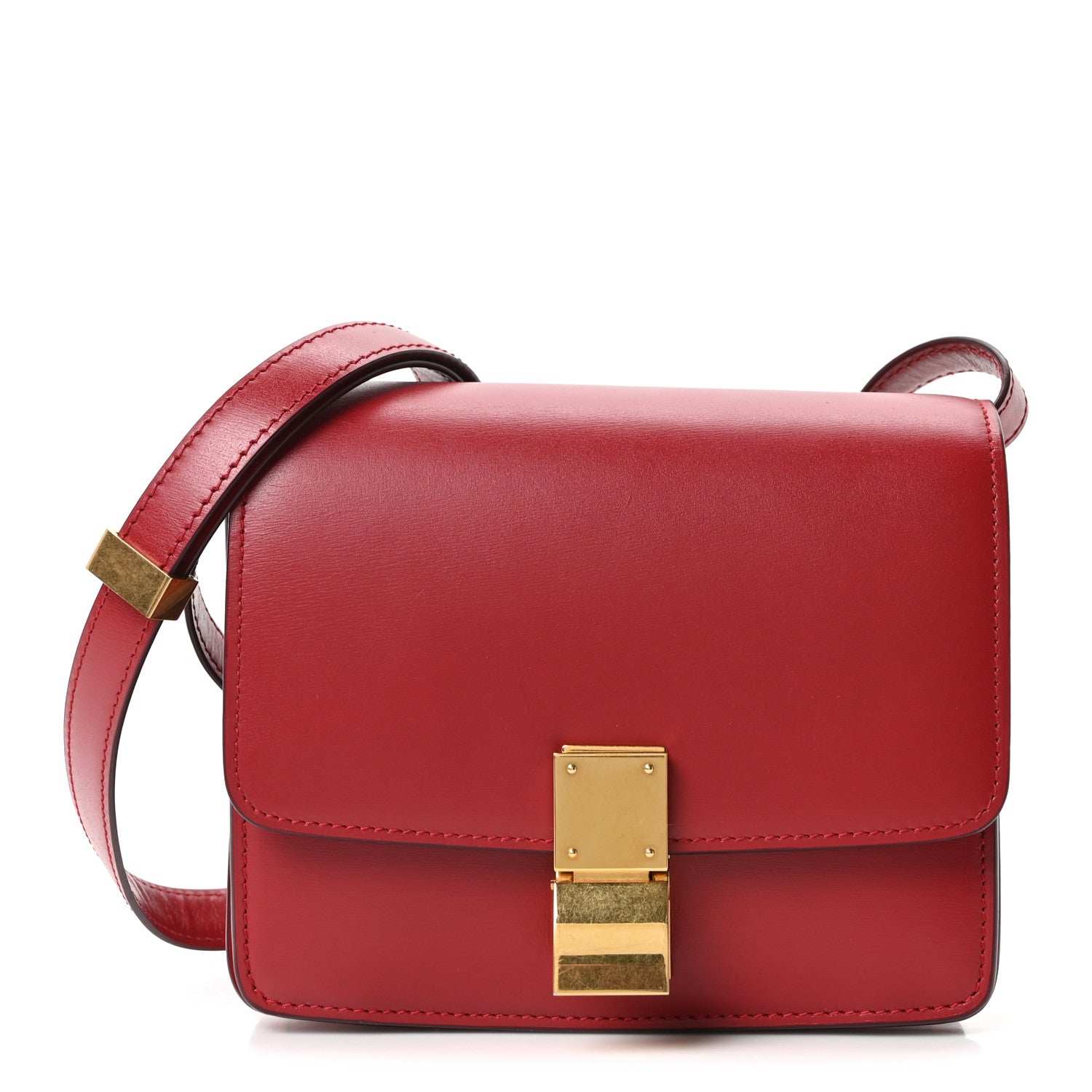 Celine Box Calfskin Small Classic Box Flap Bag Red 1 of 10