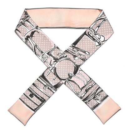 Louis Vuitton Silk Monogram Trunks Bandeau Rose Poudre 1 of 5