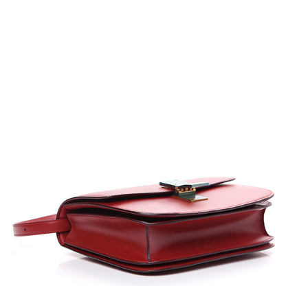 Celine Box Calfskin Medium Classic Box Flap Bag Red 3 of 10