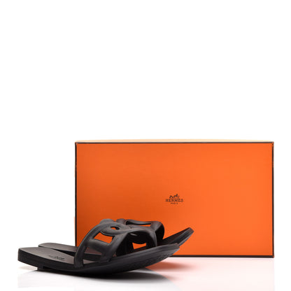 Hermes Rubber Aloha Sandals 36 Black 8 of 8