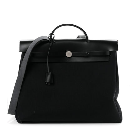 Hermes Toile Vache Hunter Herbag Zip 39 MM Black 1 of 10