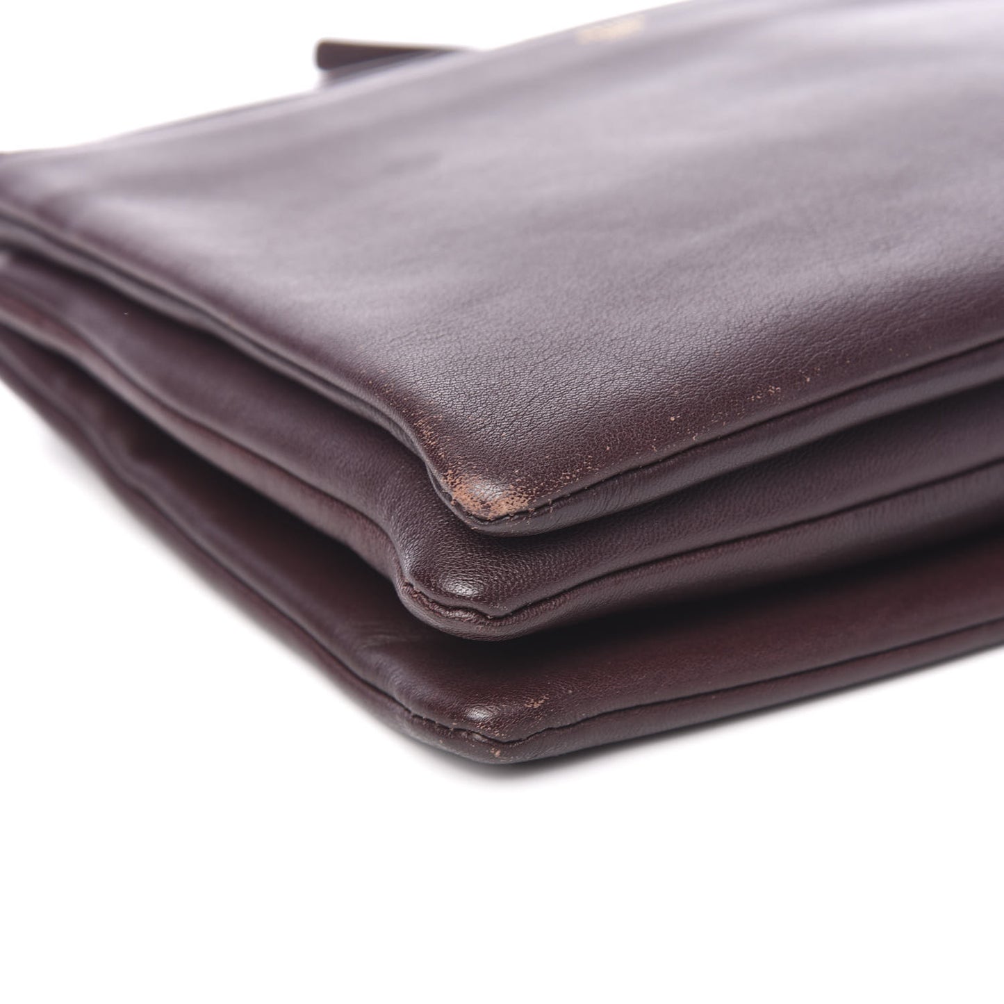 Lambskin Large Trio Crossbody Bag Burgundy