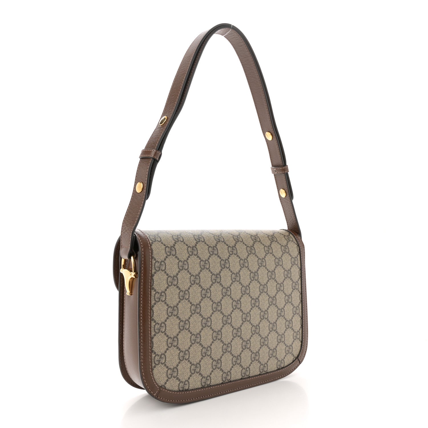 Gucci GG Supreme Monogram Horsebit 1955 Shoulder Bag Beige Brown Sugar 3 of 11