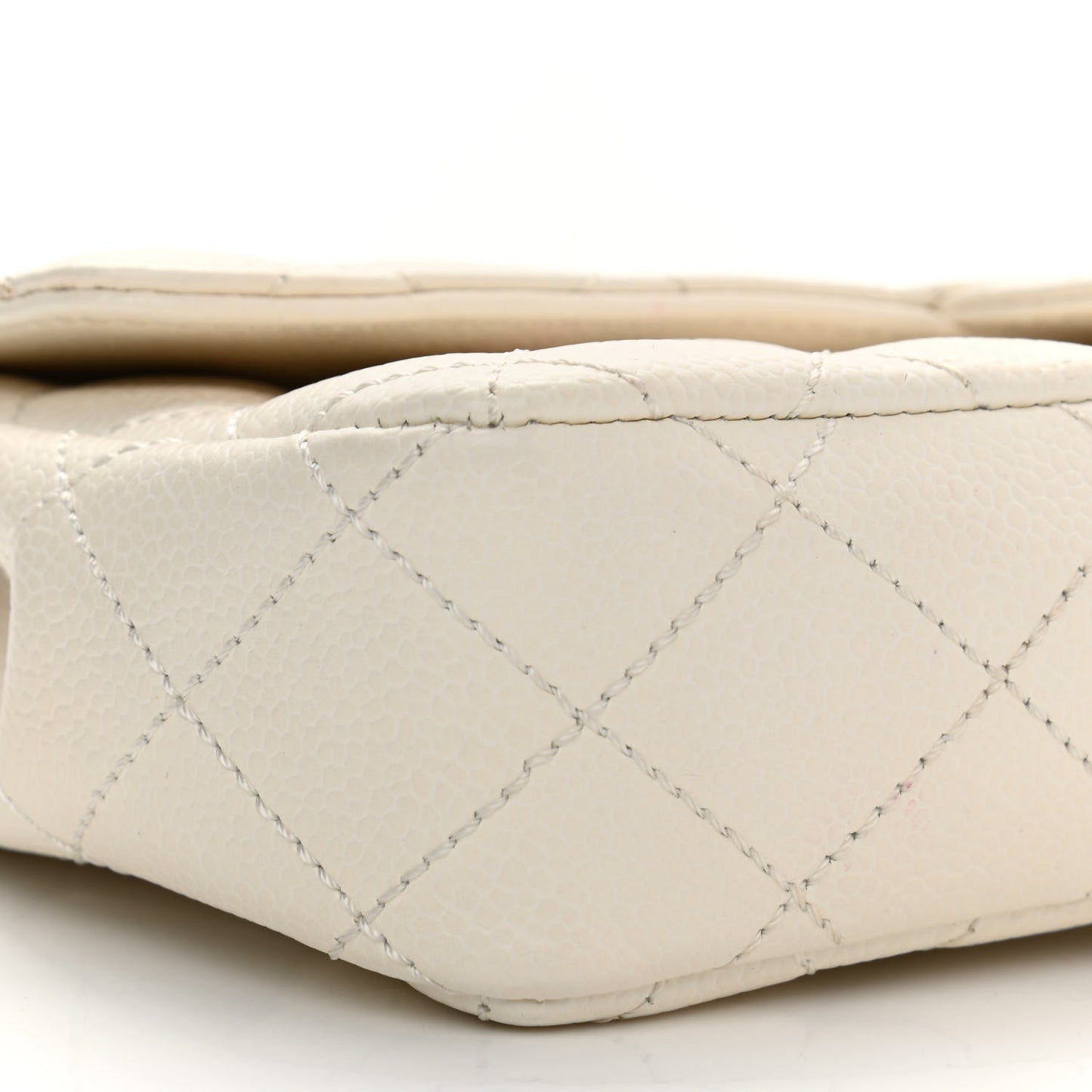 Caviar Quilted East West Flap White