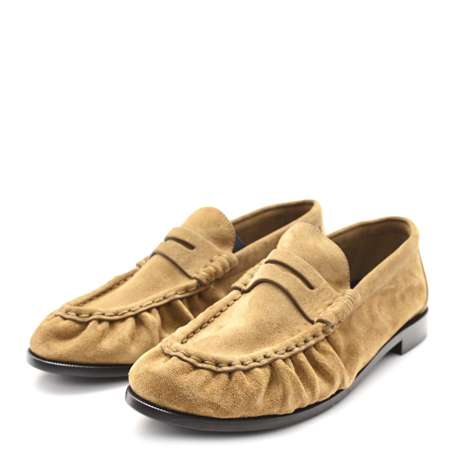 Saint Laurent Suede Le Loafer 15 Penny Slippers 39.5 Cuoio 4 of 9