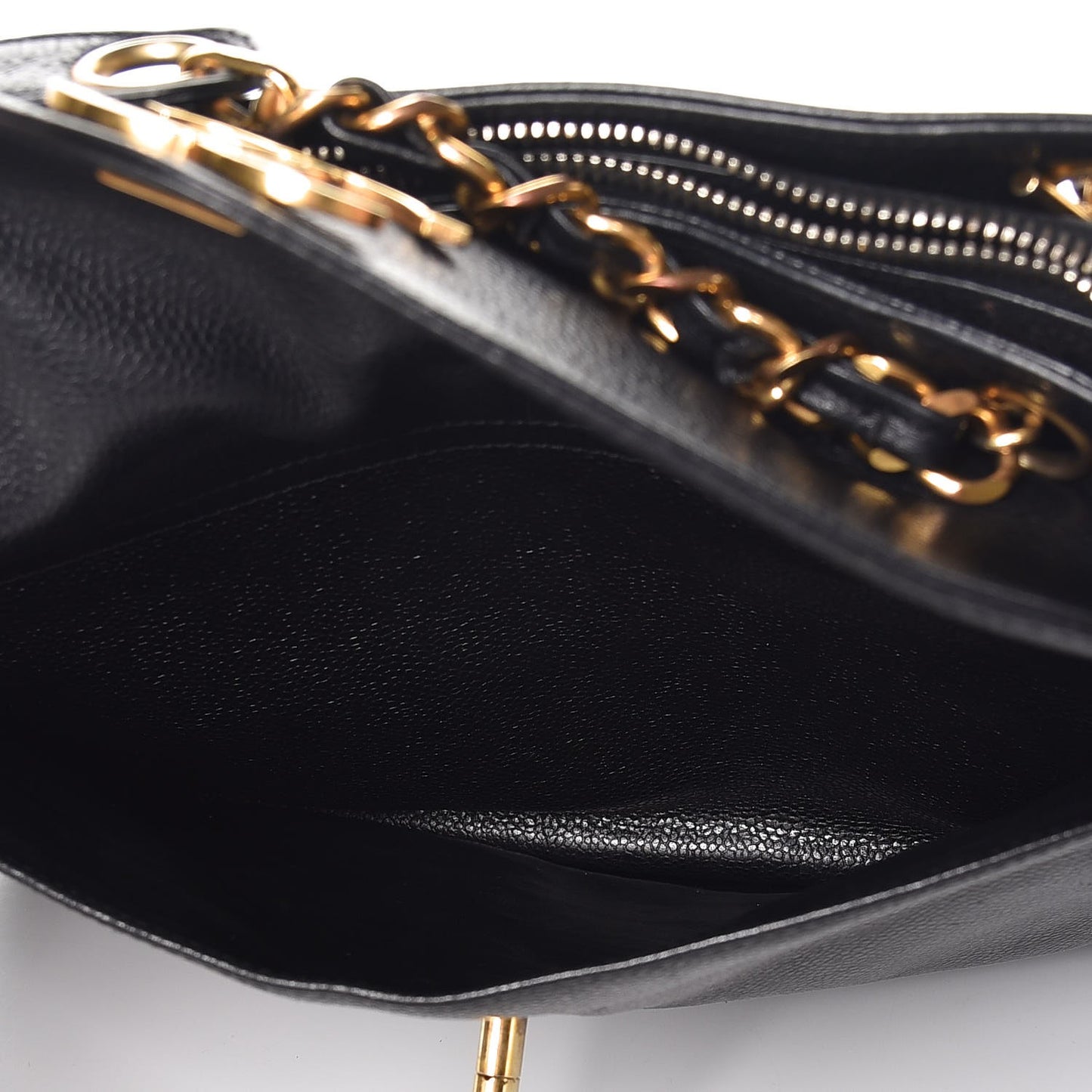 Caviar Flap Shoulder Bag Black