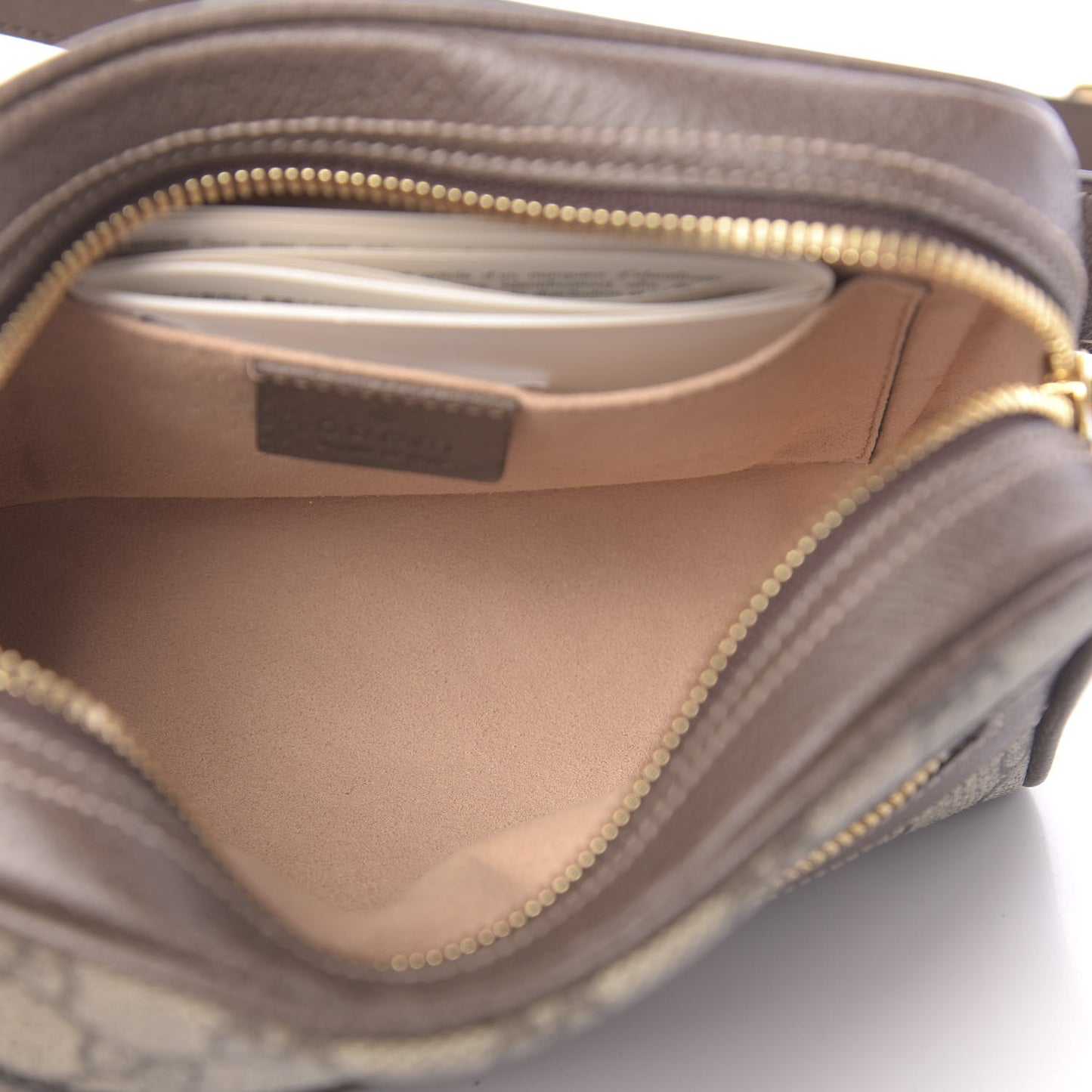 GG Supreme Monogram Web Small Ophidia Belt Bag 75 30 Dark Brown