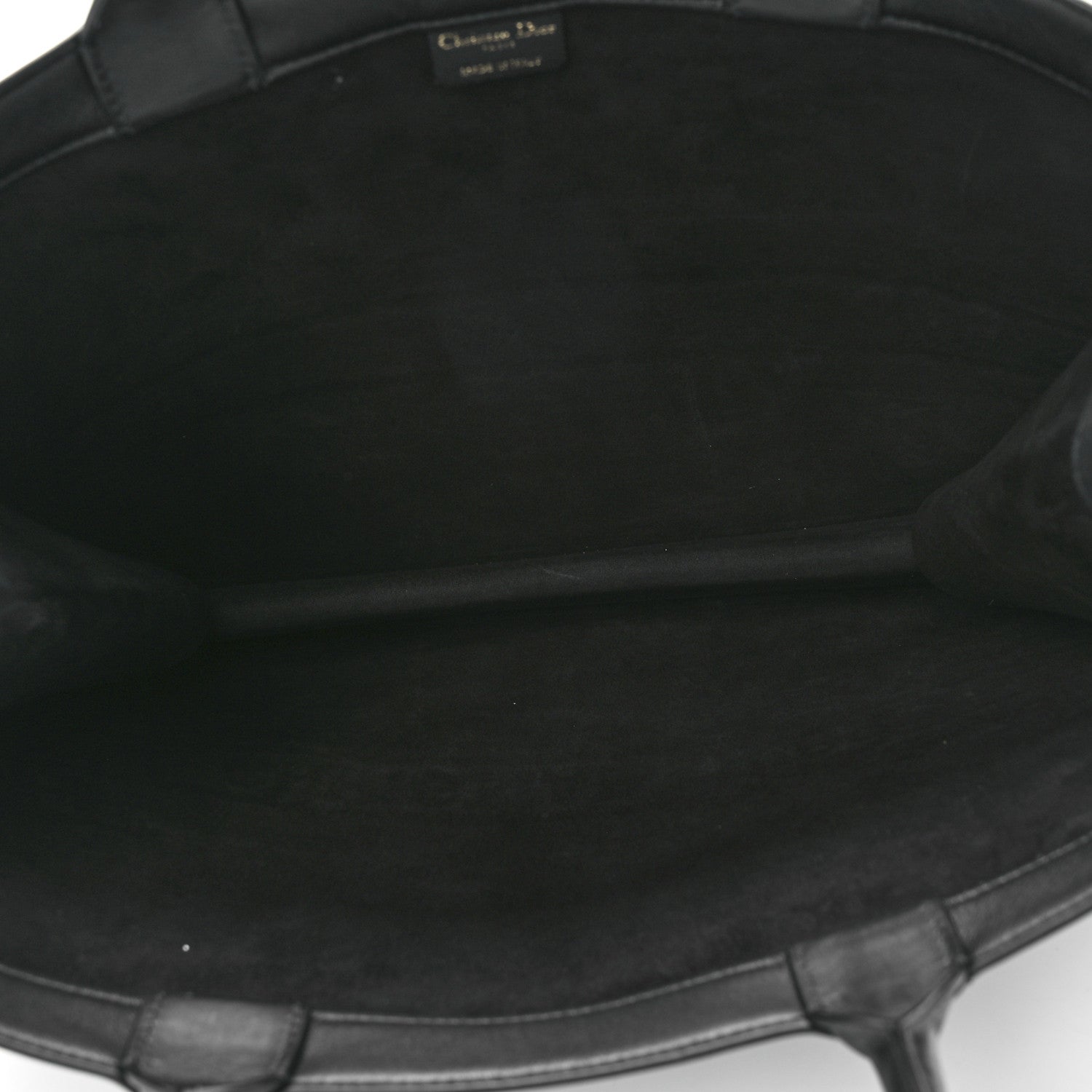 Christian Dior Calfskin Embossed Large Book Tote Black 5 of 8
