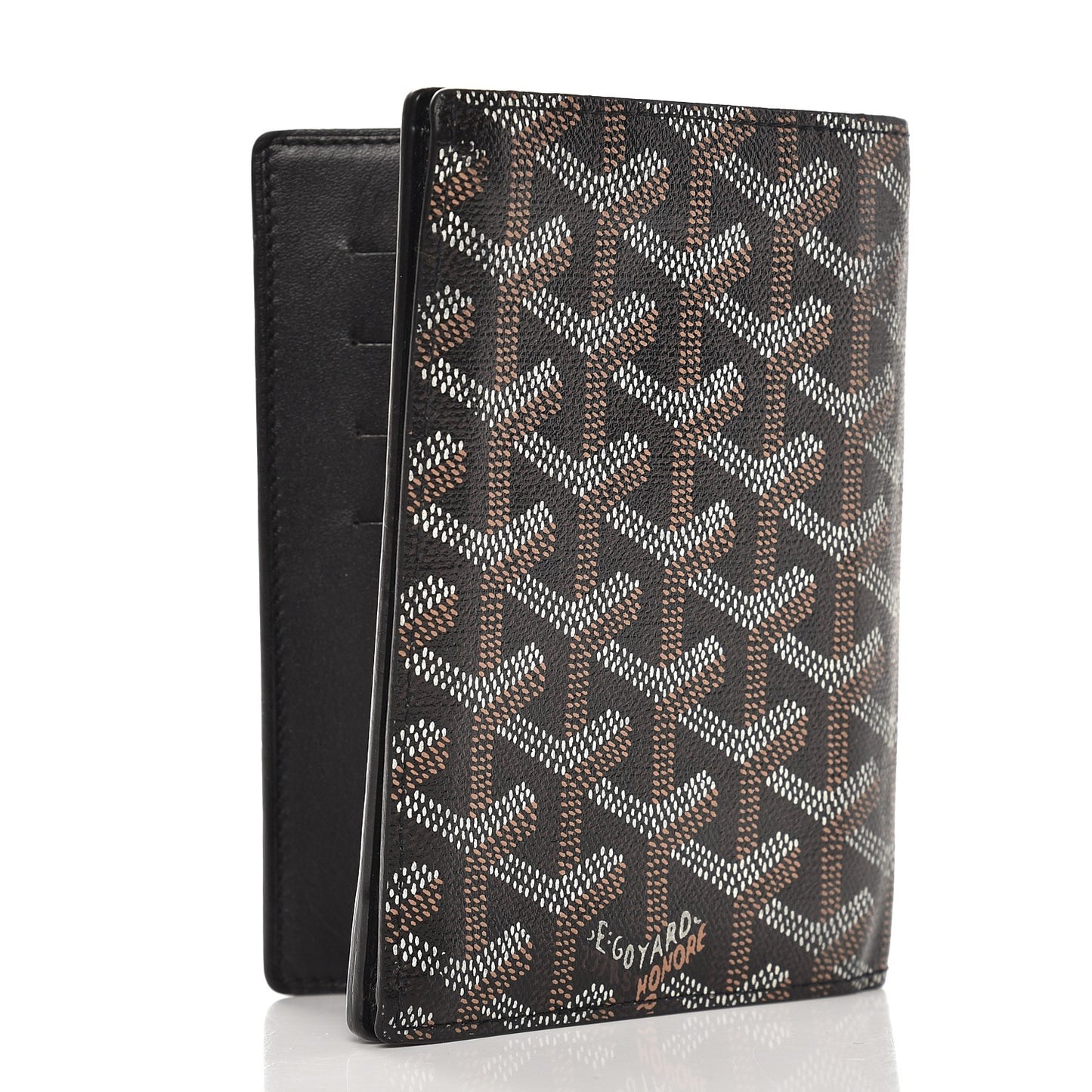 Goyardine Pocket Organizer Wallet Black