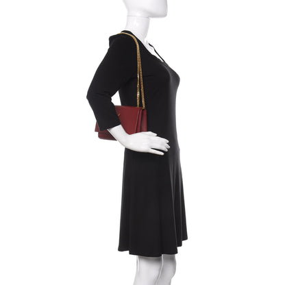 Saint Laurent Grain De Poudre Small Monogram Kate Satchel Rouge Eros 2 of 10