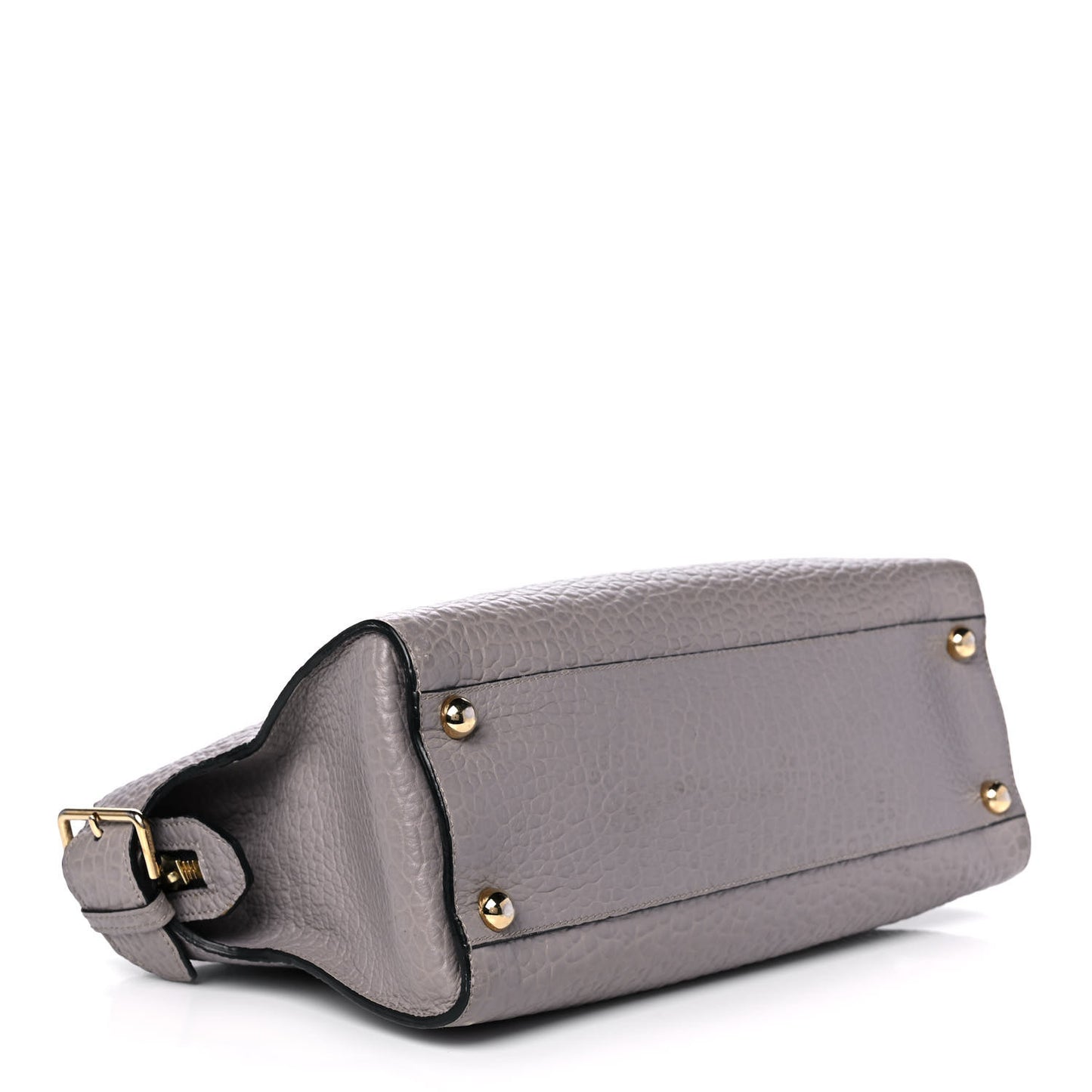 Signature Grain Medium Clifton Bag Grey
