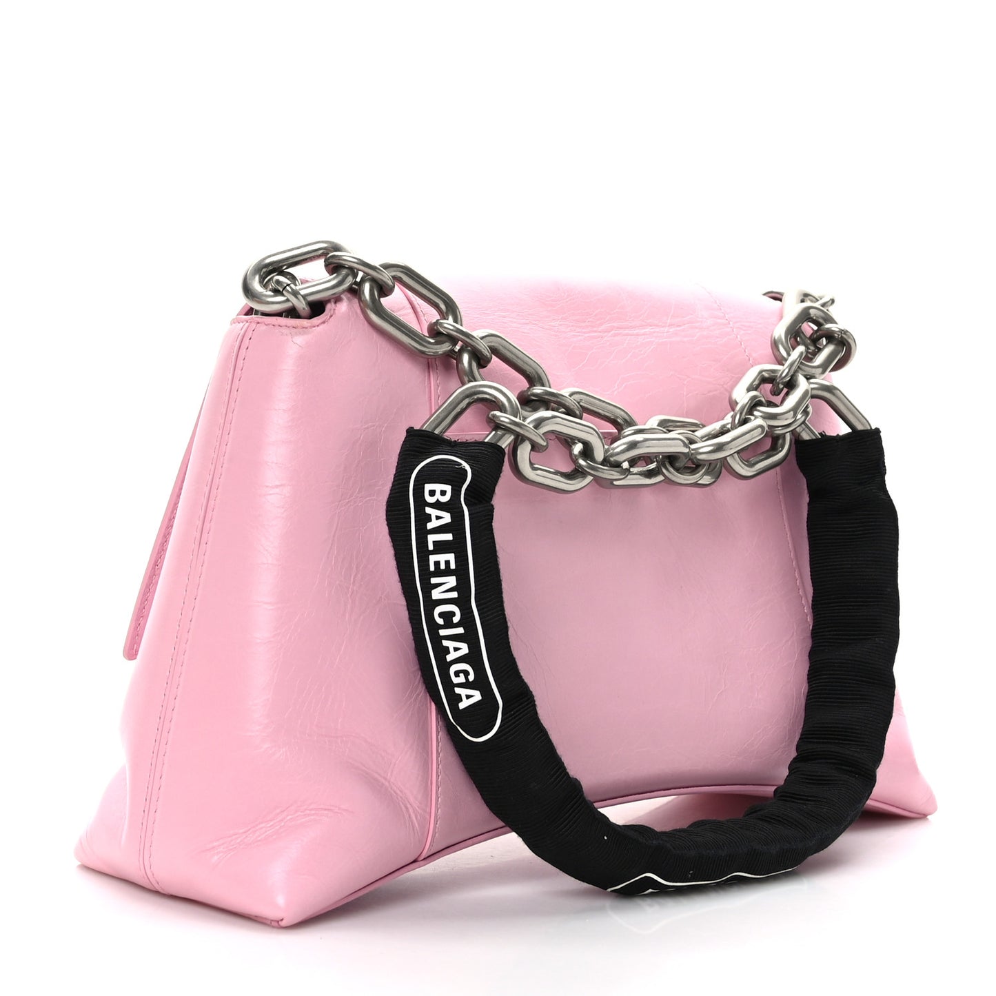 Calfskin S Downtown Shoulder Bag Candy Pink Black
