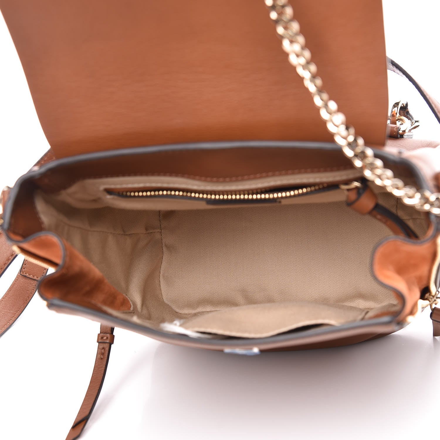 Chloe Suede Calfskin Small Faye Backpack Tan 5 of 10
