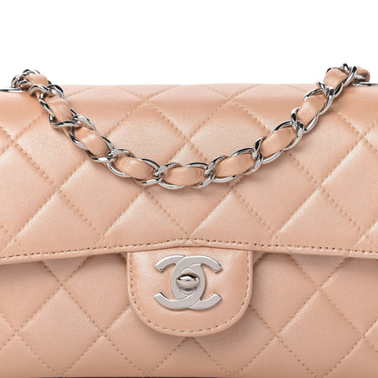 Chanel Metallic Lambskin Quilted Mini Flap Beige 11 of 12