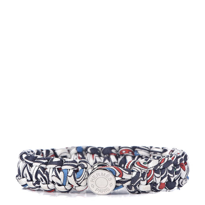 Hermes Silk Twill Kid Bracelet White Multicolor 1 of 4