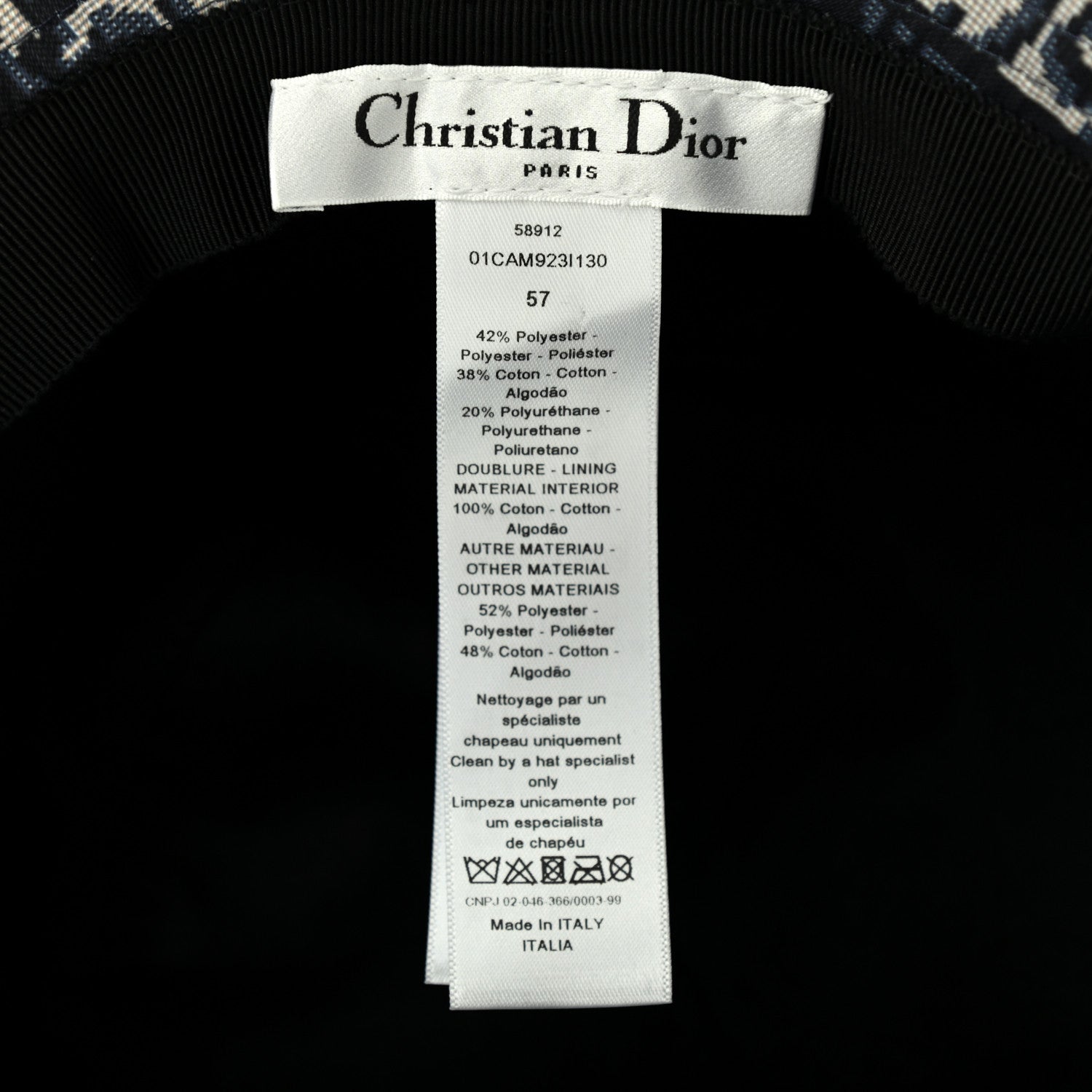 Christian Dior Camouflage Logo Bucket Hat 57 Blue 5 of 5