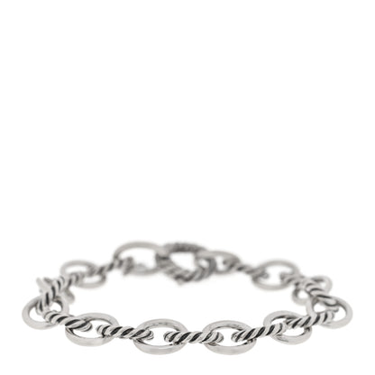 David Yurman Sterling Silver 10mm Medium Oval Link Bracelet 1 of 3