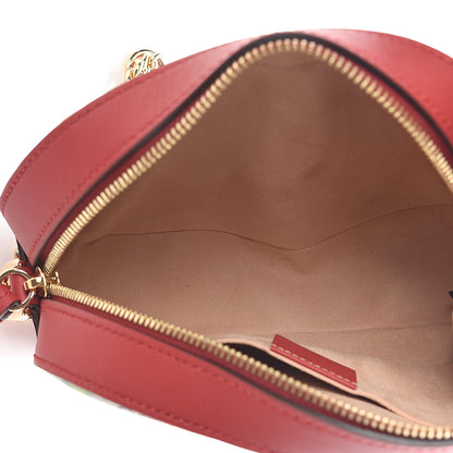Gucci GG Supreme Monogram Blooms Mini Chain Shoulder Bag Beige Blue Navy Hibiscus Red 4 of 7