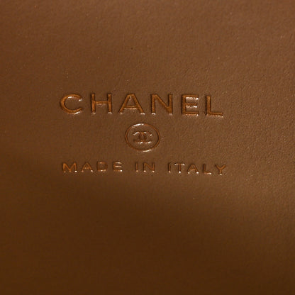 Chanel Patent Quilted Pearl Crush Mini Vanity Case With Chain Neon Pink 6 of 11