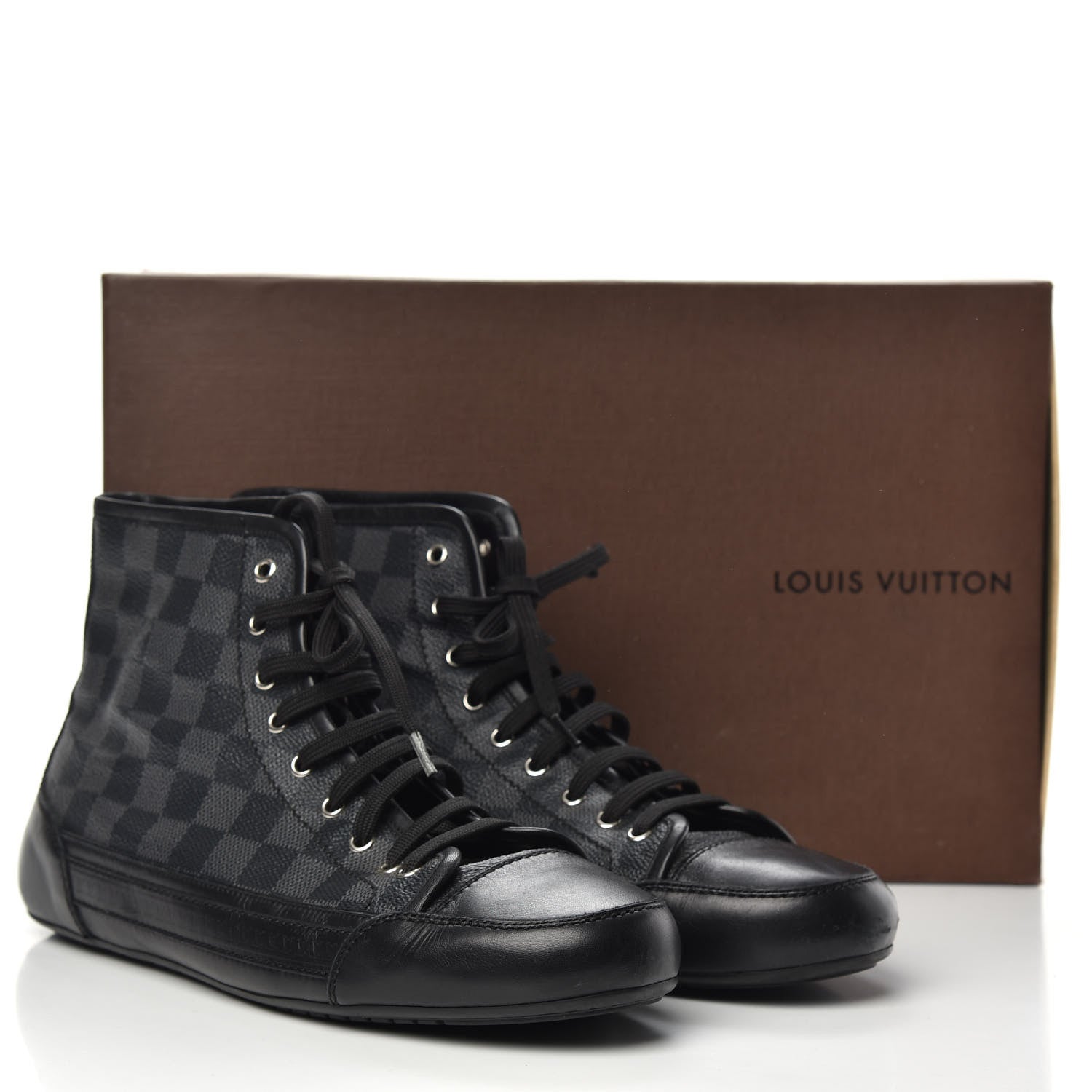 Louis Vuitton Damier Graphite High Top Sneakers 9 10 of 10