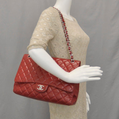 Chanel Lambskin Jumbo Single Flap Red 2 of 9