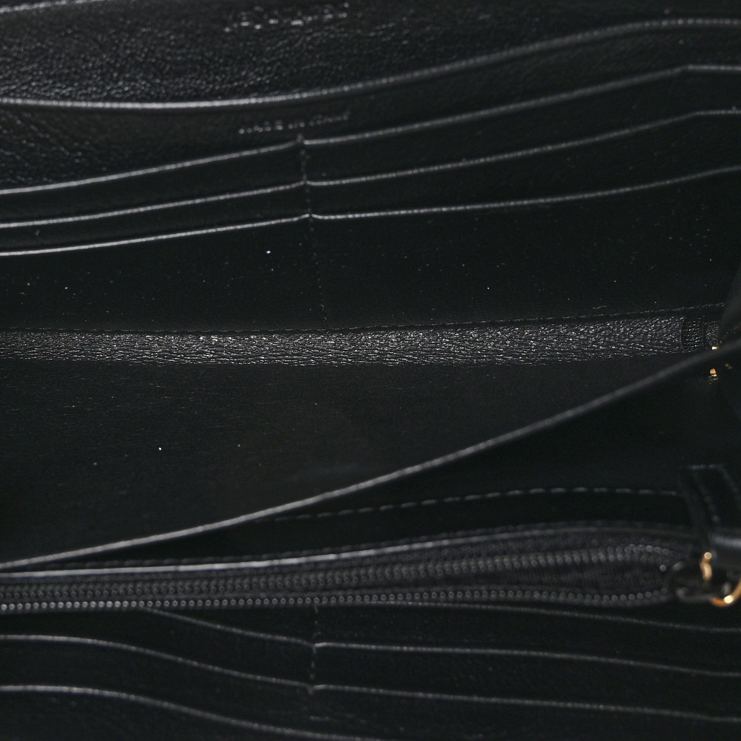 Saint Laurent Chevre Belle De Jour Zip Around Wallet Black 6 of 10