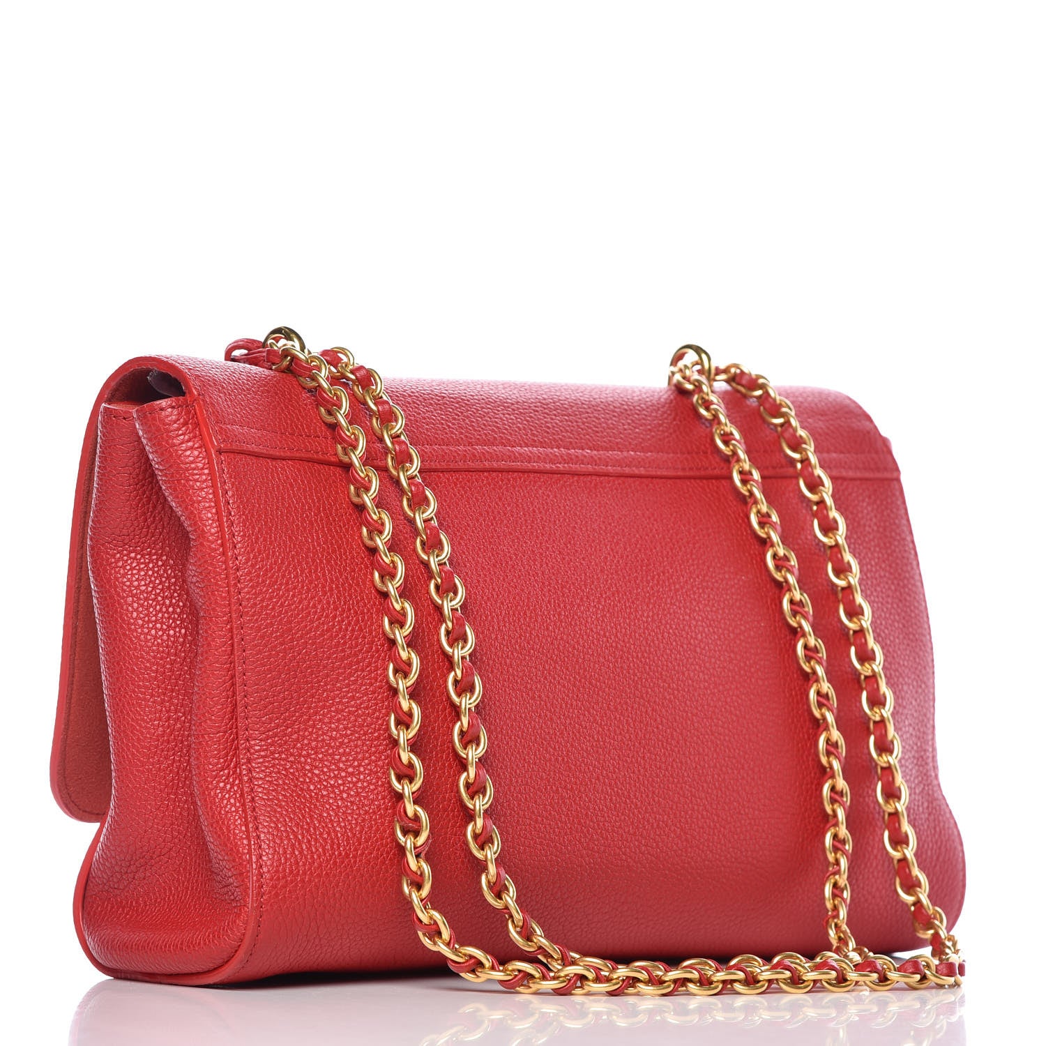 Mulberry Small Classic Grain Calfskin Medium Lily Flap Scarlet 3 of 9