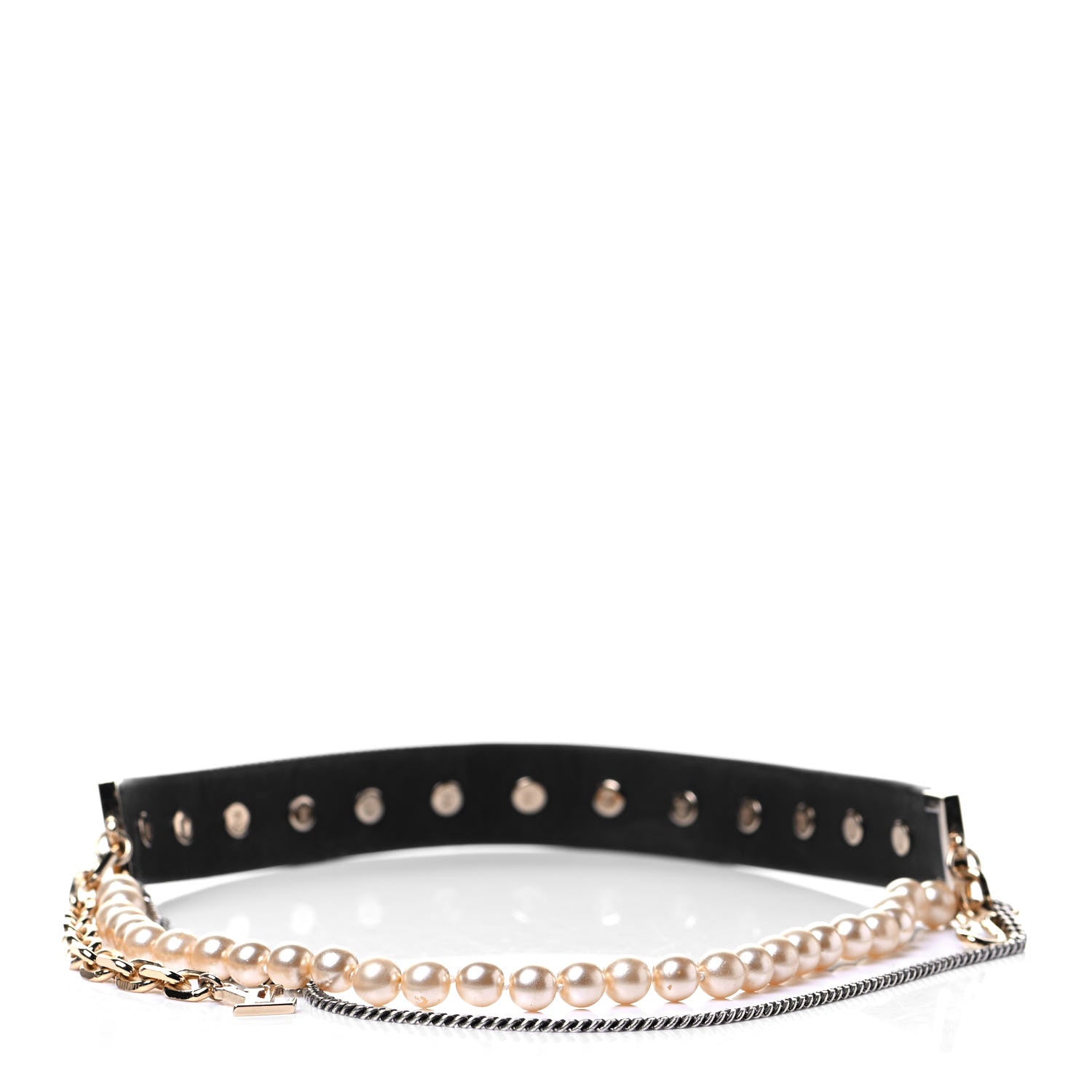 Louis Vuitton Velvet Pearl Spike Collier Ruban Choker Necklace 2 of 3