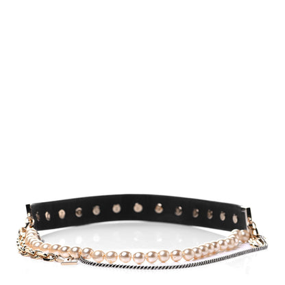 Louis Vuitton Velvet Pearl Spike Collier Ruban Choker Necklace 2 of 3