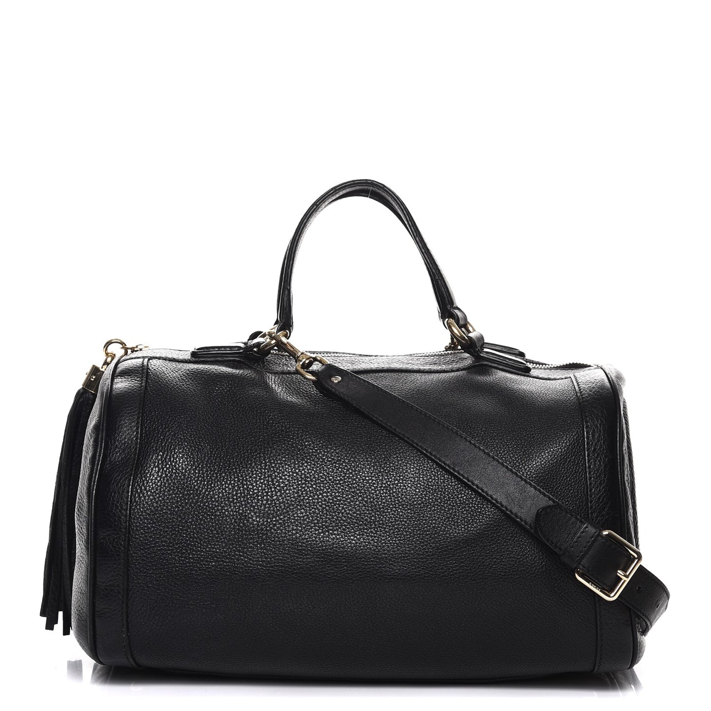 Pebbled Calfskin Medium Soho Boston Black