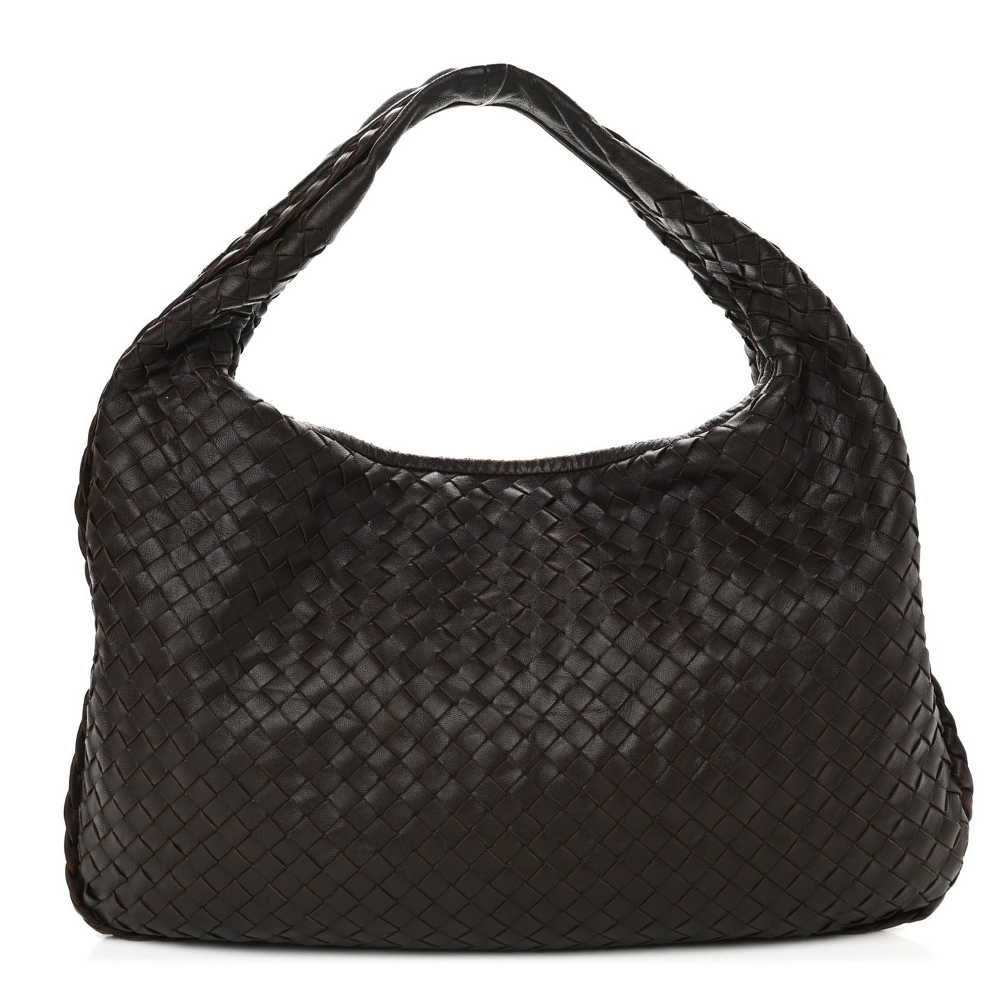 Nappa Intrecciato Medium Veneta Hobo Ebano