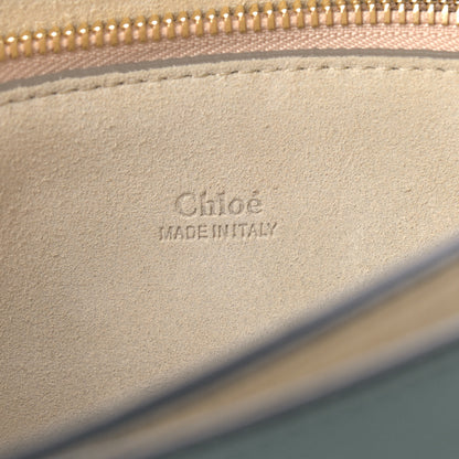 Chloe Calfskin Suede Medium Faye Shoulder Bag Cloudy Blue 6 of 10