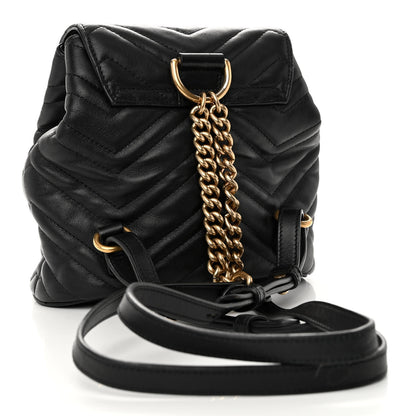 Gucci Calfskin Matelasse GG Marmont Flap Backpack Black 3 of 10