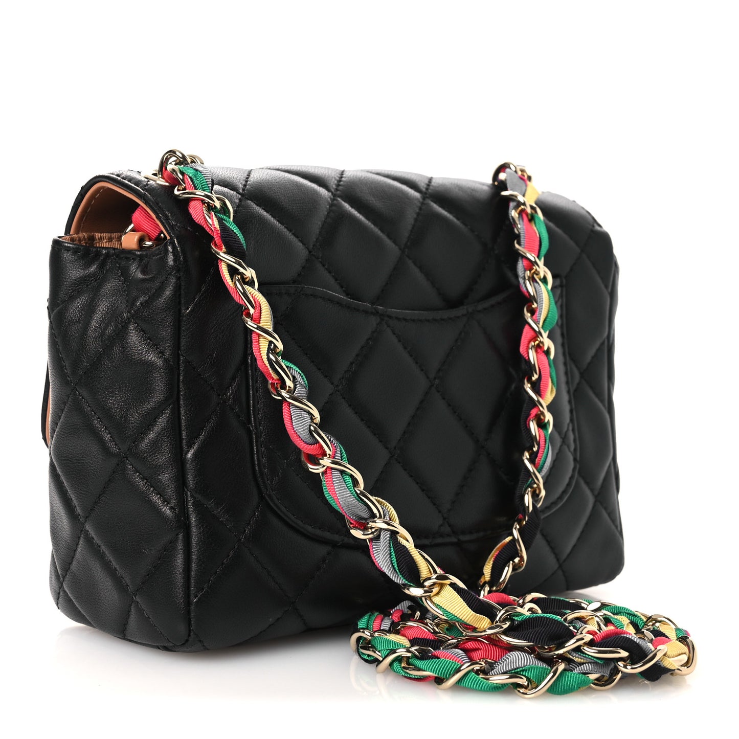 Lambskin Mixed Fibers Quilted Cocovado Flap Black