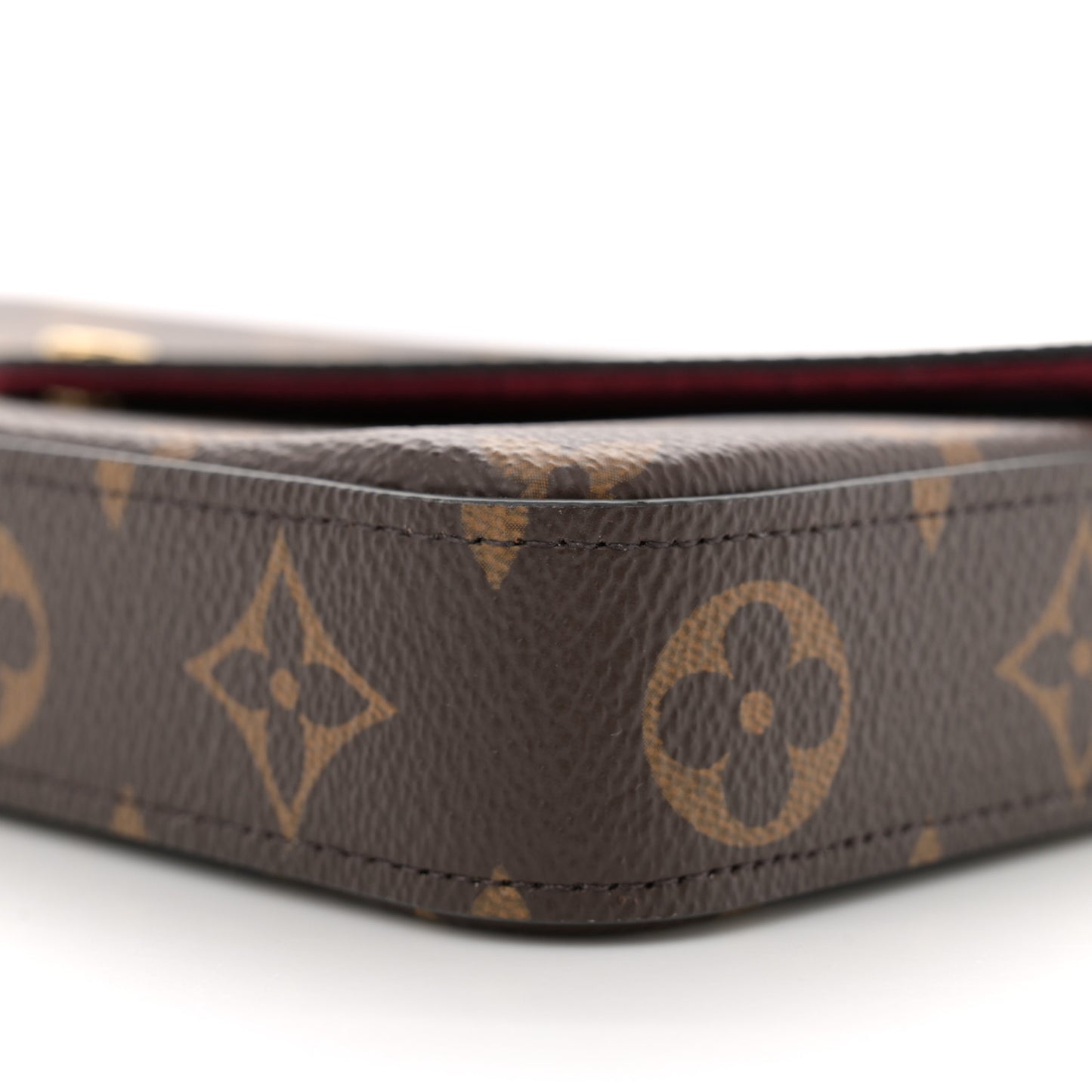Monogram Pochette Felicie Chain Wallet Fuchsia