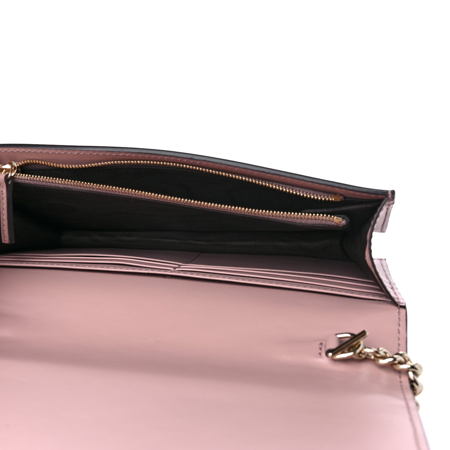 Gucci Guccissima Signature Bowy Chain Wallet Dark Cipria 5 of 10